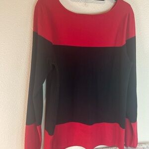 Charter Club~Lovely Rayon/Nylon Blend~Color Block~Knit Sweater~Boatneck~Size L
